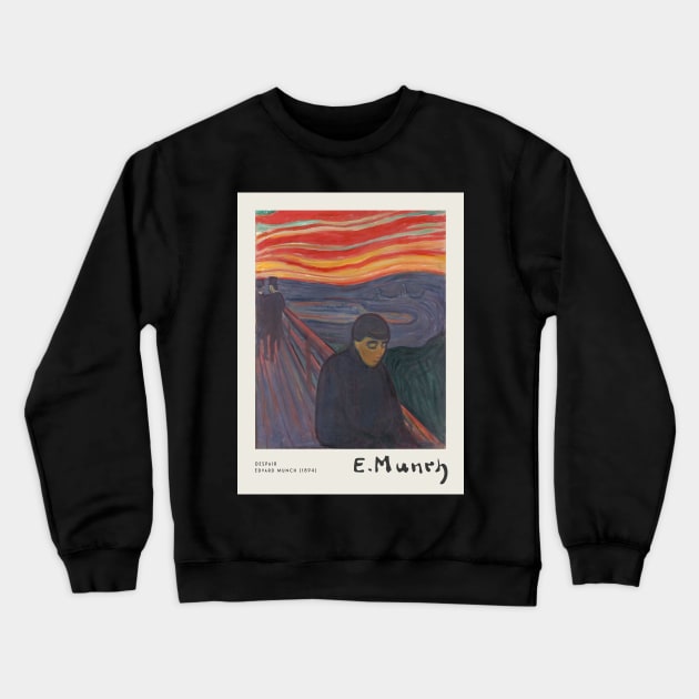 Despair Poster by Edvard Munch Crewneck Sweatshirt by MurellosArt